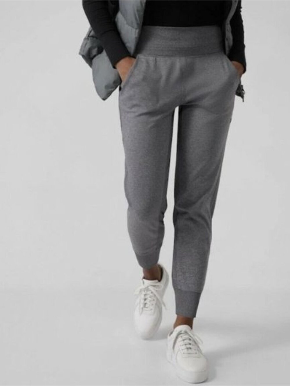 Athleta Heather Grey Venice High Rise Joggers